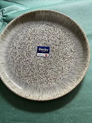 Buy One NEW Denby Halo Speckle Coupe Dinner Plate Grey 26cm • 12.99£