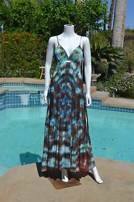 Buy Young Fabulous & Broke Delphine Chiffon Maxi Dress In Tie-Dye Kaleidoscope-LT30P • 71.15£