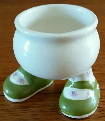 Buy Carlton Ware 70s Footed Egg Cup (Green/Purple) 6cm X 5.5cm • 14.99£