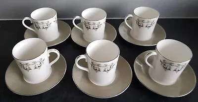 Buy 6 X Vintage Royal Adderley Adelphi Coffee Cups + Saucers English Bone China • 35£