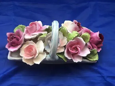 Buy Vintage Thorley Staffordshire China Roses In Basket Ornament • 15.99£