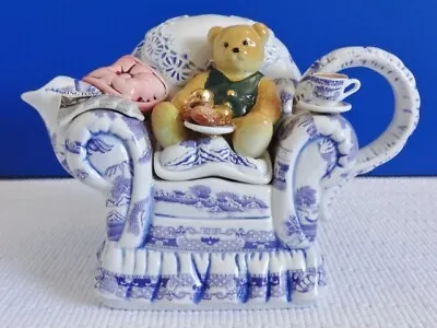 Buy Paul Cardew Ringtons Teddy Bear Blue Armchair Teatime Teapot Ltd Edition • 125£