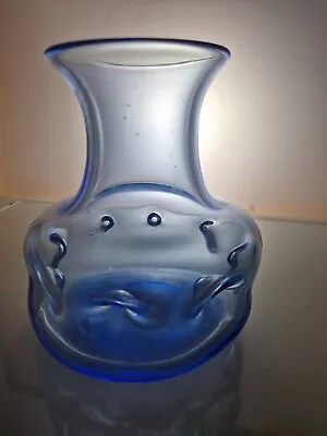 Buy Whitefriars Rare Sky Blue Dimple Vase 1980 Pattern #9865 • 135£