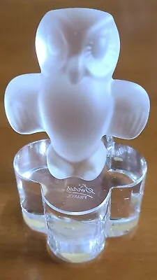 Buy Stunning Cristal De Sevres Frosted Owl Clear Pedestal Paperweight Signed • 42.58£