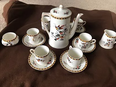 Buy Art Deco Coffee Set By Crown Ducal Ware England Chinese Bird  Pattern • 80£