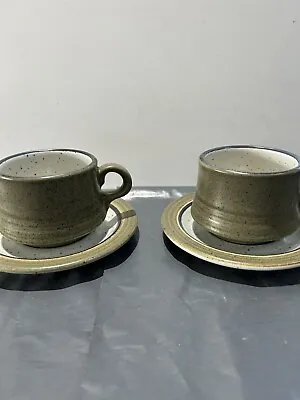 Buy Purbeck Pottery Cup & Saucer X 2 • 4.99£