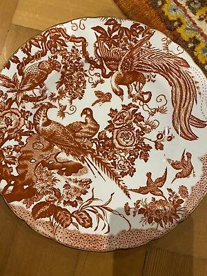 Buy Royal Crown Derby Red Aves  Dinner Plates 26.5 Cm • 220£