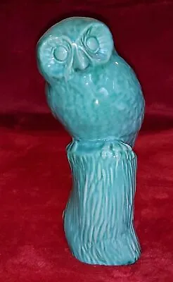 Buy Anglia Pottery Style Turquoise Ceramic Owl On Tree Stump Figure. Ref00017 • 14.25£