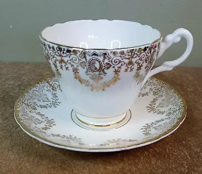 Buy Vintage 1950s, Regency Bone China 'Winston' Breakfast Tea Cup & Saucer, 300ml • 6.95£