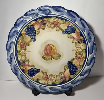 Buy Vintage Hand Painted Portuguese Plate / Platter Large 13  Diameter Fruit Design • 15£