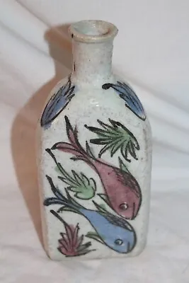 Buy Antique Turkish Iznik Middle East Middle Eastern Pottery Bottle Fish Vase • 52.16£