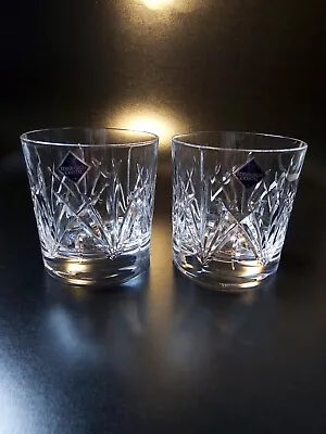 Buy 2 X Edinburgh Crystal 10oz Carnoustie Cut Glass Whiskey Tumblers New • 24£