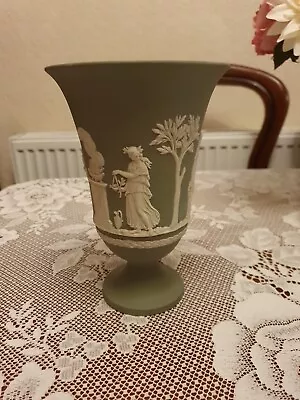 Buy Large Wedgewood Jasperware Green Vase • 30£