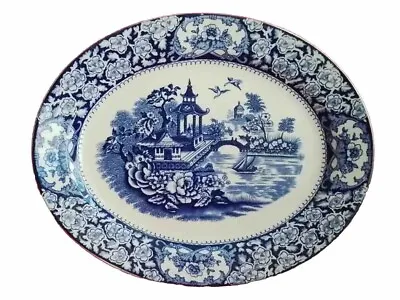 Buy Swinnerton Olde Alton Ware Blue & White Oval Serving Plate • 11.99£