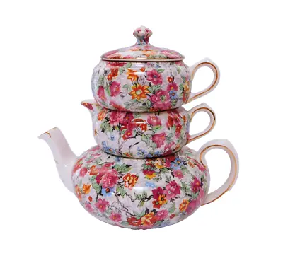 Buy Rare Vintage Lord Nelson Ware 'Marine' Chintz China Stacking Teapot England • 154.72£