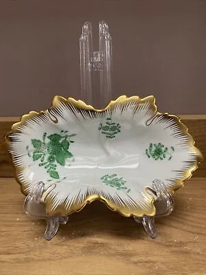 Buy Herend Hungarian Porcelain Leaf Shaped Dish • 48£