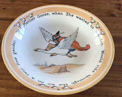 Buy Shelley Nursery Ware Old Mother Goose Bowl  C 1920 Rare Hard To Find • 50£