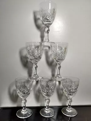 Buy Thomas Webb Vintage Crystal St. Andrews Pattern Glasses X6, 13.3cm Tall, Quality • 26£