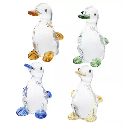 Buy Crystal Duck Glass Animal Figurines For Home Decoration (4pcs) • 11.55£