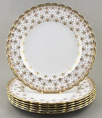 Buy Spode England Fleur De Lys Gold 27.5cm 10¾” Dinner Plates X 6 1st Excellent! • 150£
