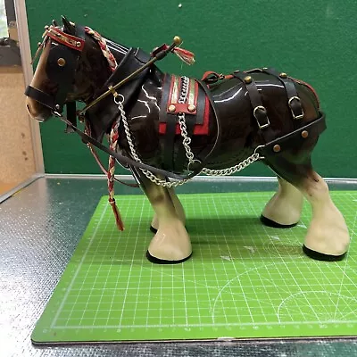 Buy Shire/ Cart Horse In Harness Decorative Ornament Unbranded • 5£