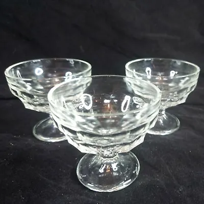 Buy 3 X  Vintage Glass Dessert Bowls • 12.50£