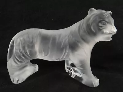 Buy Lalique France Satin Standing Bengal Tiger Figurine Sculpture, 3 3/8” X 4 ¾”  • 228.49£