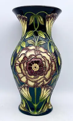 Buy MOORCROFT Vase - EUSTOMA - Carole Lovatt CONNOISSEUR COLLECTION 2004 • 229.95£