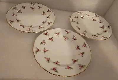 Buy 3 X Duchess Bone China “ Dot Rose “ Tea Plates • 5.99£