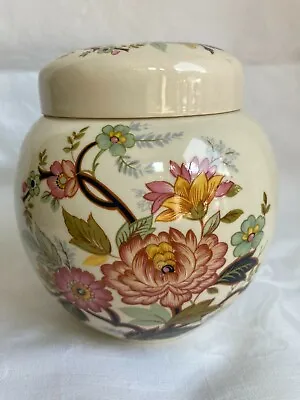 Buy Vintage Sadler Ginger Jar Tea Caddy Floral Pattern 13 Cm • 12.99£