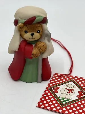Buy Vintage 1986 Enesco Lucy Rigg 2.5” Porcelain Teddy Bear Nativity Shepherd Figure • 14.21£