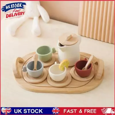 Buy 9pcs/10pcs Pretend Play Tea Set Role Play Wooden Tea Set For Kids (10pcs) • 17.39£