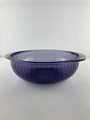 Buy Corning Pyrex 24-S Purple Vertical Ribbed 2 Qt. Casserole Dish With Handles 8” • 24£