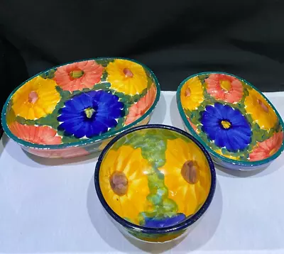 Buy A Set Of Three (3) Spanish Hand Painted Bowls • 19.99£