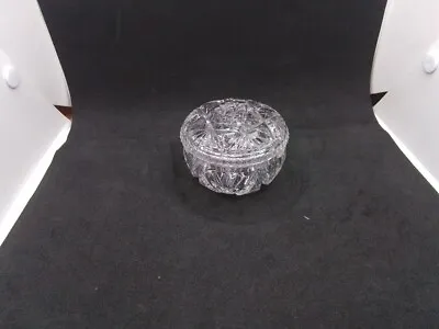 Buy Vintage Cut Clear Crystal Glass Candy Dish Bowl With Lid 2 /2,5 Approx.  • 10.45£
