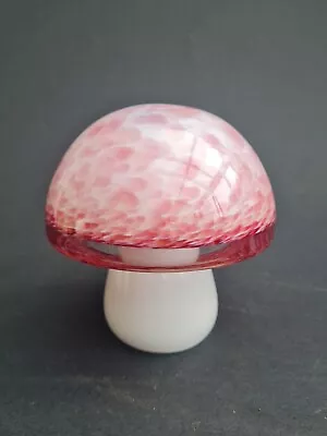 Buy Wedgwood Pink Speckled Glass MUSHROOM Paperweight - VGC • 15.99£