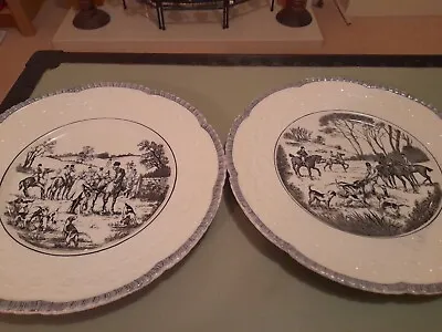 Buy Vintage Royal Cauldon England Two Hunt   Plates • 15£
