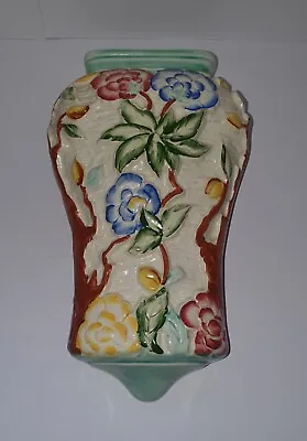 Buy Indian Tree Handpainted H J Wood Ceramic Wall Vase Floral Leaf Design • 0.99£