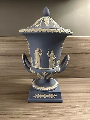 Buy Wedgwood Blue Jasperware - Campagna Lidded Urn Vase  • 275£
