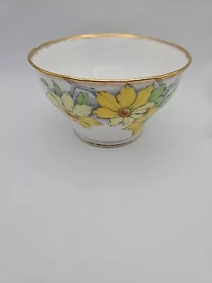 Buy Vintage Salisbury China Clematis Large Open Sugar Bowl Yellow Flowers  • 8£