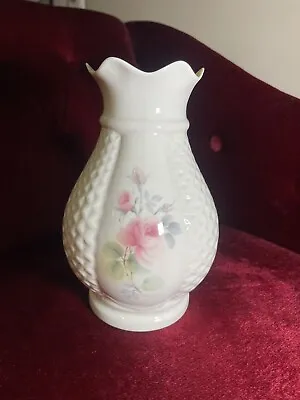 Buy Donegal Parian China Scalloped Floral Vase Vintage Irish Ireland Pottery Cottage • 8.99£
