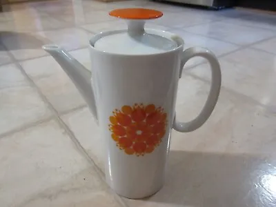 Buy Thomas Germany Porcelain Pinwheel Flame Orange 9  Tall Coffee Pot Teapot W/ Lid • 47.31£