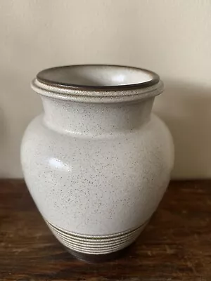 Buy Vintage Denby Studio Pottery Style Ribbed Vase - Earth Tones • 9.99£