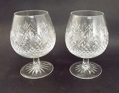 Buy Pair Of Edinburgh Crystal Cut Glass Brandy Glasses • 27.99£