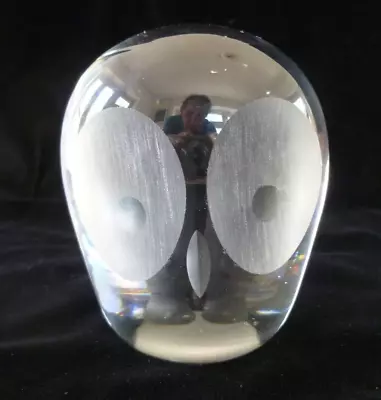 Buy Vintage WHITEFRIARS Lead Crystal Clear OWL Paperweight VGC • 19.99£