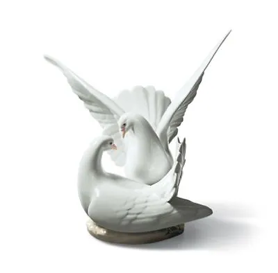 Buy New Lladro Love Nest Doves Figruine #6291 Brand Nib Love Bridal Birds Save$ F/sh • 359.34£