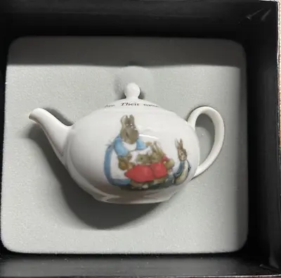 Buy Boxed Wedgwood Beatrix Potter Peter Rabbit Bone China Miniature Teapot Mini -NEW • 28.95£