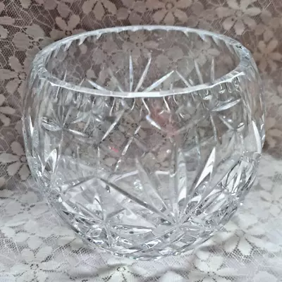 Buy Vintage - Royal Doulton Glass, Ball, Posy, Flower Vase, Bowl Starburst  Pattern • 9.50£