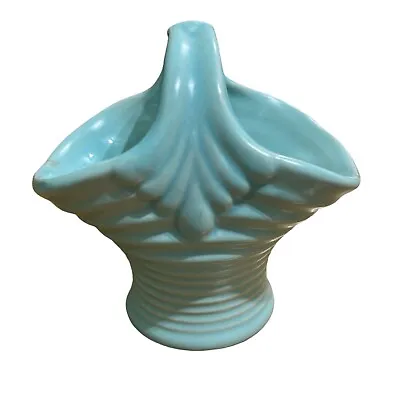 Buy Govancroft Vintage Mantle Vase Scottish Pottery Blue Ribbed Posy Jewellery Dish • 7.43£