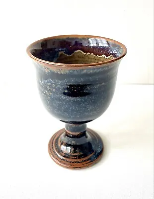 Buy Studio Pottery Beautiful Tenmoku Glazed Goblet One Of A Kind Art Piece Superb! • 12.95£